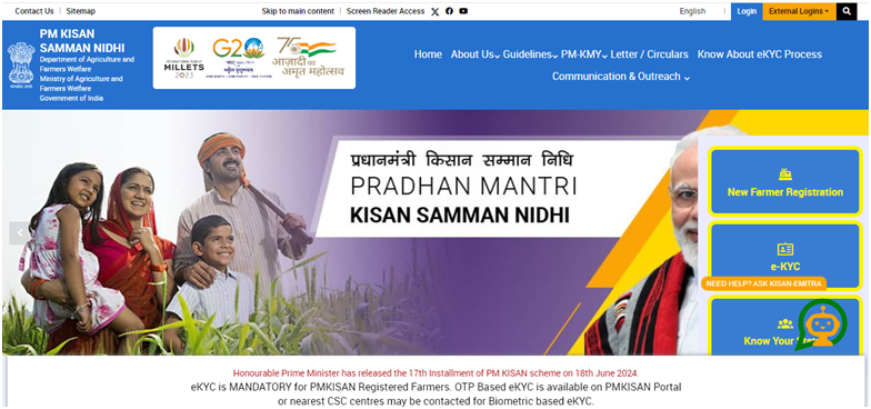 pm kisan gov in Registration