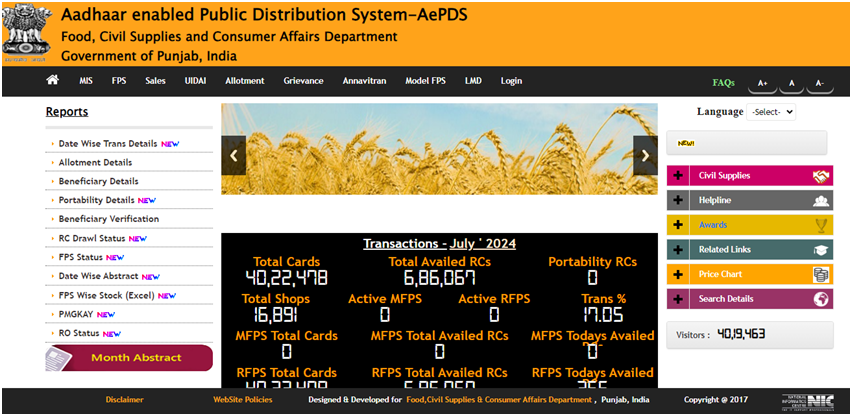 Punjab Ration Card List